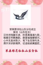 贺草原雄鹰诗社山东分社成立及侯洁就任分社社长《001》期——作者/草原雄鹰山东分社诗人